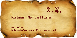 Kulman Marcellina névjegykártya